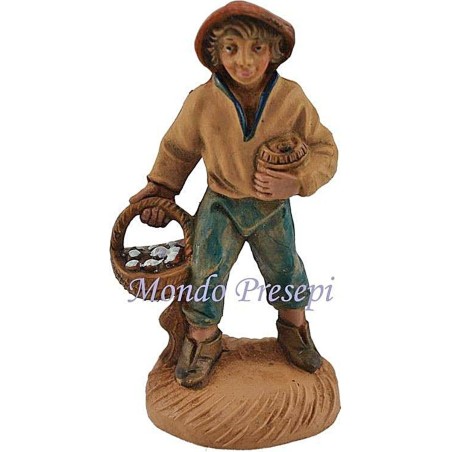 Cm 8 lujo Hombre con cesta Mundo Belenes