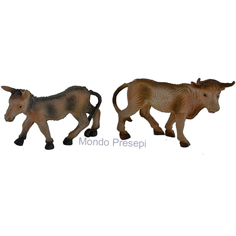 Donkey and ox set in pvc - Cod. AS02