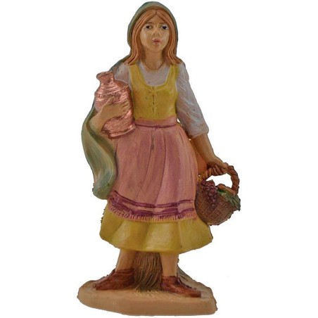 10 cm lux Woman with basket and amphora