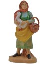 10 cm lux Woman with goose and basket