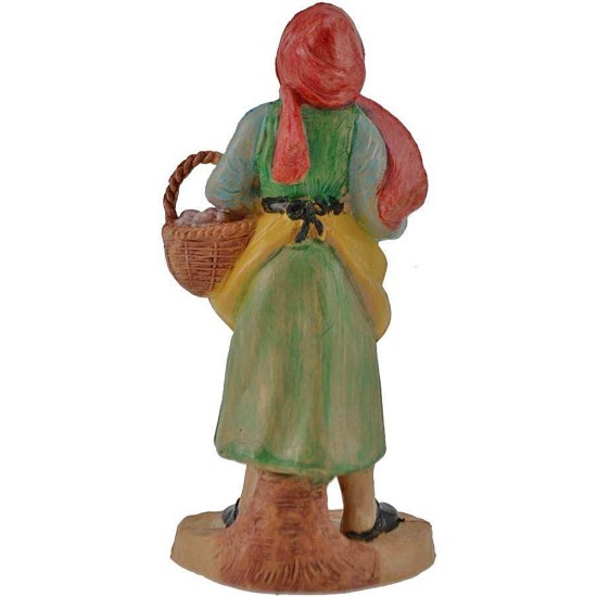 10 cm lux Woman with goose and basket