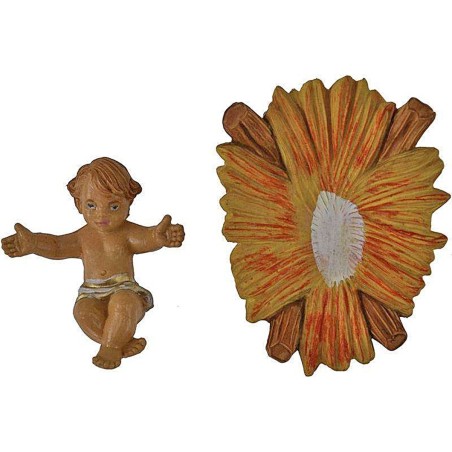 Cm 10 Natività lux set 3 pz in pvc Mondo Presepi