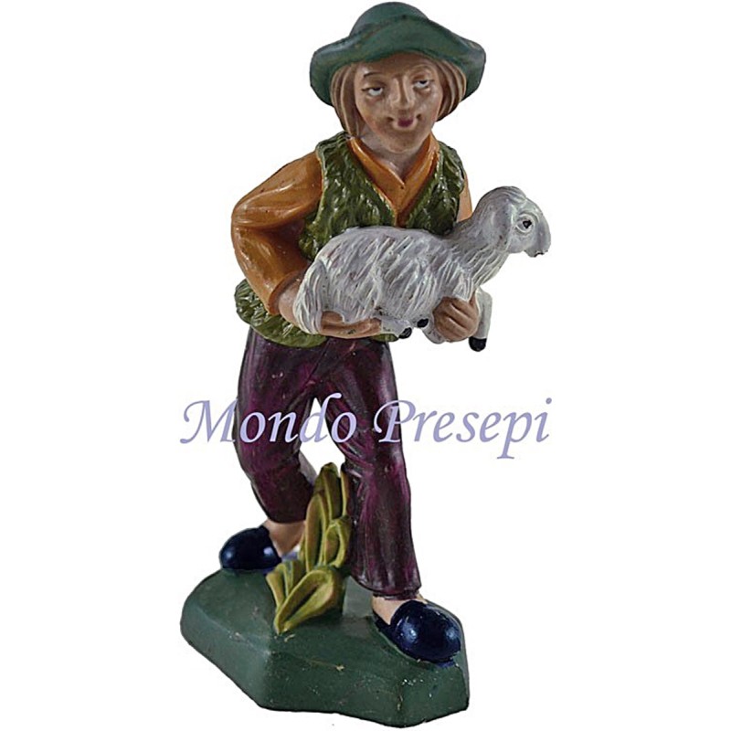 10 Cm Shepherd with sheep in arm