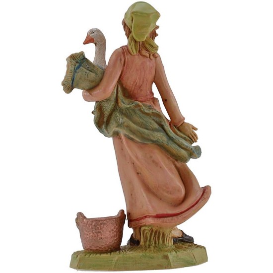 Woman with goose in arm series Lux cm 20