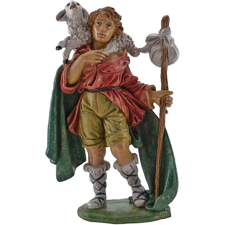 Pastore con agnello sulle spalle 20 cm Euromarchi Mondo Presepi