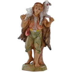 Pastor with sheep on the shoulders 15 -16 cm Euromarks