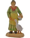 6 cm Peasant woman with goose lux