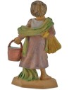 6 cm Mujer con cubo lujo Mundo Belenes