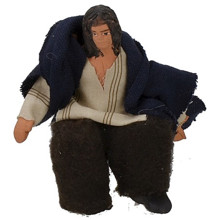 Man sitting 8 cm with arm up-down