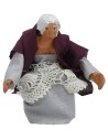 Donna seduta cm 8 con braccio su-giù Mondo Presepi