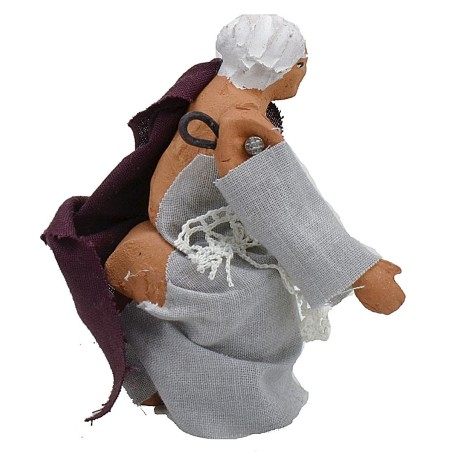 Mujer sentada serie 10 cm con brazo arriba-abajo para belén