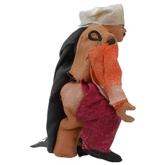 Seated man 13-14 cm with arm up-down 2