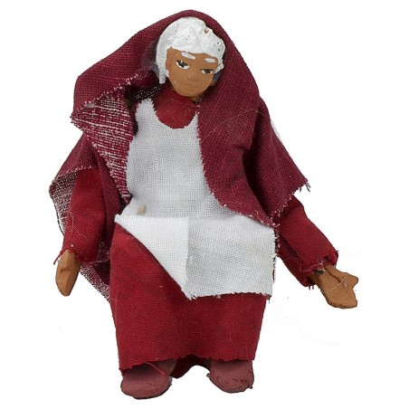 Seated woman 10 cm with arm up-down