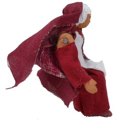 Seated woman 10 cm with arm up-down 2