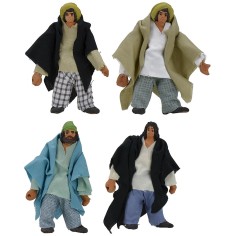 Hombre articulado de pie con mano perforada 8 cm Mundo Pesebres