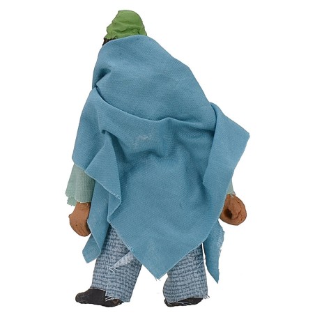 Hombre articulado de pie con mano perforada 8 cm Mundo Pesebres