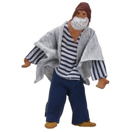 Hombre de pie con torso y brazos articulados de 12-13 cm