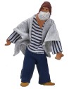 Hombre de pie con torso y brazos articulados de 12-13 cm