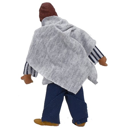 Uomo in piedi con busto e braccia snodate 12 cm