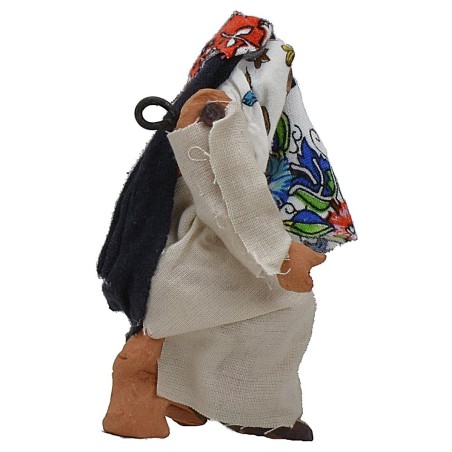 Donna seduta con braccio su-giù serie 10 cm Mondo Presepi