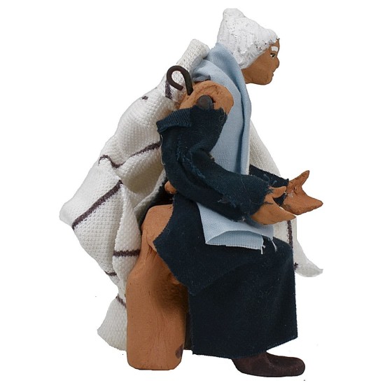 Mujer sentada con brazo arriba-abajo serie 13-14 cm Mundo Pesebres