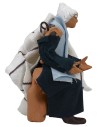Donna seduta con braccio su-giù serie 13-14 cm Mondo Presepi