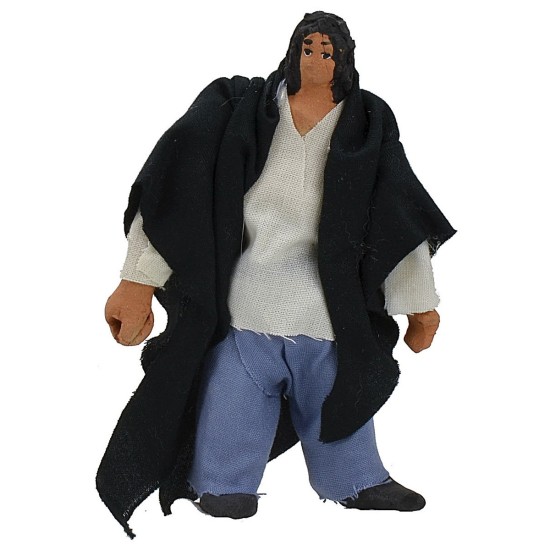 Hombre articulado de pie con mano perforada 8 cm Mundo Pesebres