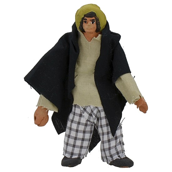 Uomo in piedi snodato con mano forata 8 cm