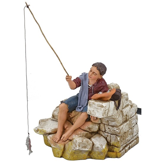 Pescador en movimiento serie 30 cm Pigini Mondo Presepi