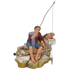 Pescatore in movimento serie 30 cm Pigini Mondo Presepi