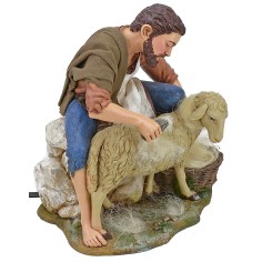 Tosatore e pecora in movimento serie 30 cm Pigini Mondo Presepi 2