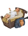 Niño en la cuna en movimiento serie 30 cm Pigini Mondo