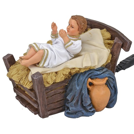 Niño en la cuna en movimiento serie 30 cm Pigini Mondo