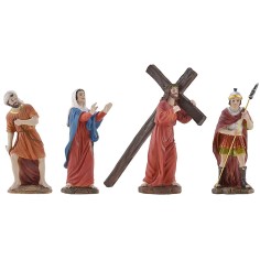 Ascent to Calvary with statues 12-13 cm h. 