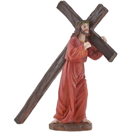 Subida al calvario con estatuas de 12-13 cm de altura. Estatuas pascuales Mundo.