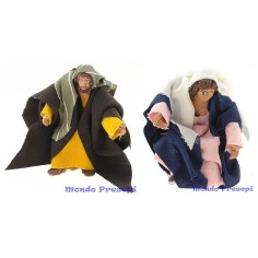 San Giuseppe e Maria snodati serie 8 cm