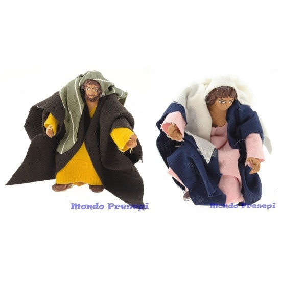 San José y María articulados serie 8 cm Mundo Pesebres