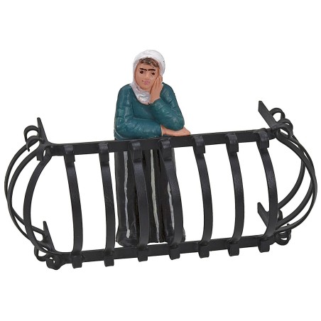 Donna affacciata 10 cm Euromarchi Mondo Presepi