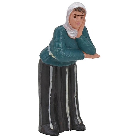 Mujer asomada 10 cm Euromarchi Mundo Pesebres