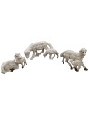 Set 3 pecore in pvc con agnello per figure cm 8-10 Mondo Presepi