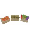 Juego de 6 cajas de frutas de resina surtidas de 3x2x1,5 cm h