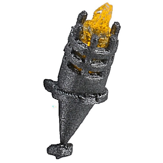 Fiaccola h 3,5 cm tremolante con led giallo 12 v.