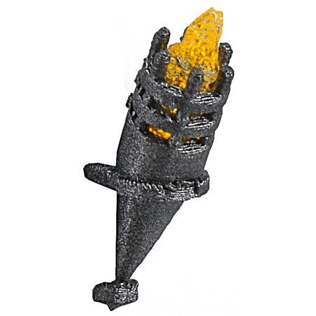 Fiaccola h 3,5 cm tremolante con led giallo 12 v.