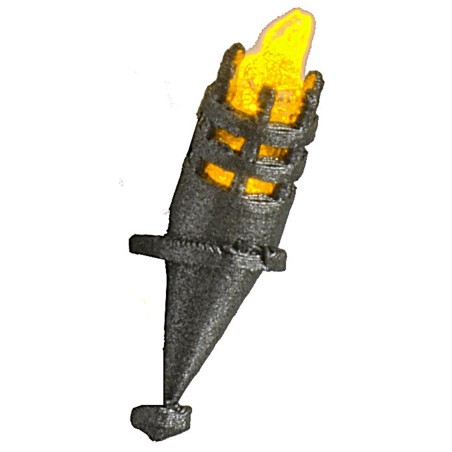 Fiaccola h 3,5 cm tremolante con led giallo 12 v.