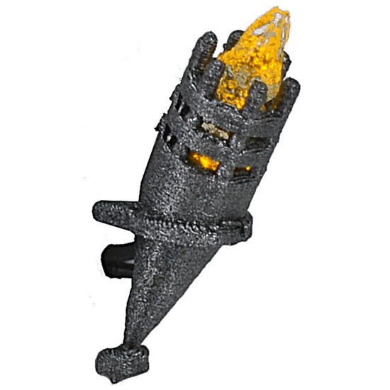 Fiaccola h 3,5 cm tremolante con led giallo 12 v.