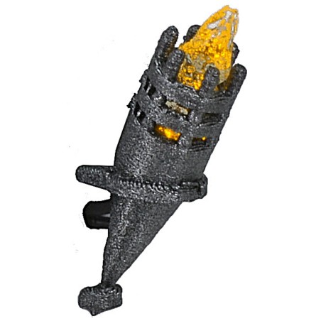 Fiaccola h 3,5 cm tremolante con led giallo 12 v.