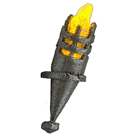 Fiaccola h 3,5 cm tremolante con led giallo 12 v.