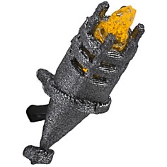 Fiaccola h 4,8 cm tremolante con led giallo 12 v.