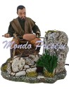 Hombre al asador de 30 cm en movimiento - 3 movimientos Mundo Pesebres