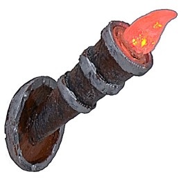 Antorcha h 4,7 cm parpadeante con led rojo 12 v.